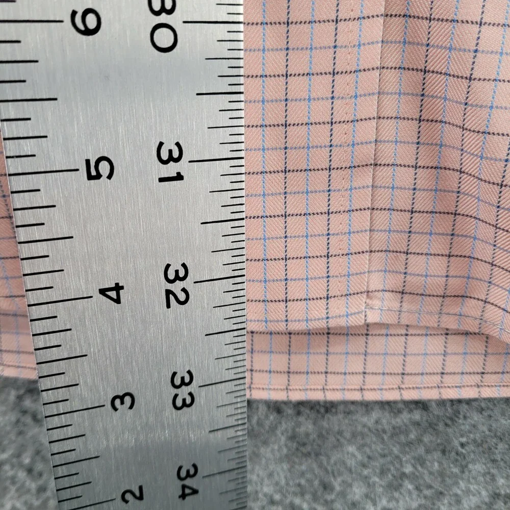 Orvis Button Down Shirt Mens Size XL Long Sleeve Pink Check Cotton
